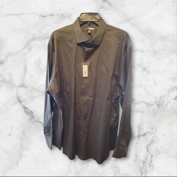 Murano Other - Mens Murano Dark Green Button Down Long Sleeve Dress Shirt XL NWT